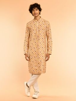 Diwas by Manyavar - Yellow Diwaas Special Kurta with Pyjama