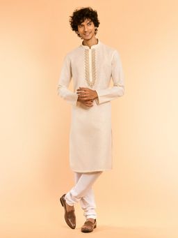 Diwas by Manyavar - Opulent Cream Kurta with Pyjama