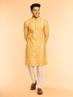 Diwas by Manyavar - Sun-Kissed Celebration Yellow Kurta with Pyjama