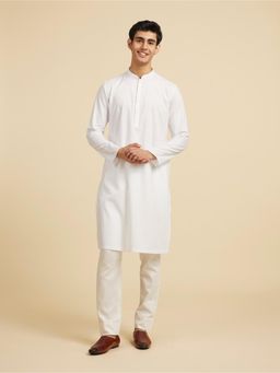 Diwas by Manyavar - Immaculate White Elegance Kurta with Pyjama