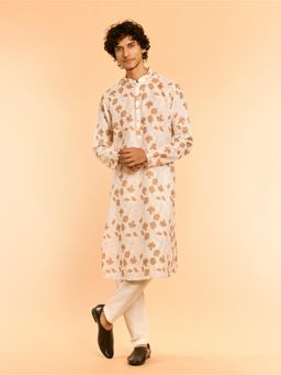 Diwas by Manyavar - Elegant Cream Kurta with Pyjama