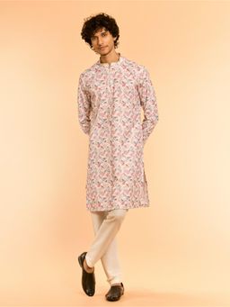 Diwas by Manyavar - Elegant Warm Pink Kurta with Pyjama