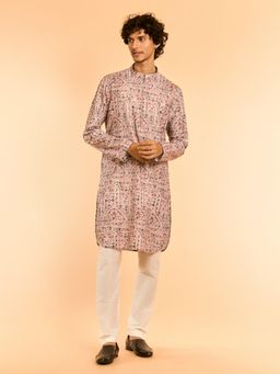 Diwas by Manyavar - Elegant Beige Cotton Kurta with Pyjama