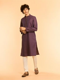 Diwas by Manyavar - Luscious Purple Dreams Kurta with Pyjama