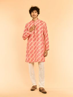 Diwas by Manyavar - Peach Elegance Kurta with Pyjama