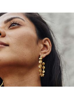 Dhwani Bansal - 22K Gold Plated Vitr Hoops With Freshwater Pearl For Women