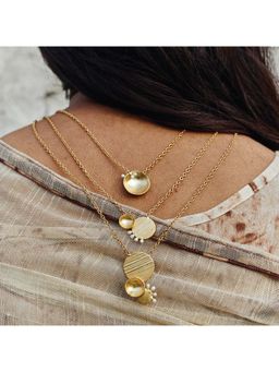 Dhwani Bansal - 22K Gold Plated Adjustable Afefe Layered Necklace