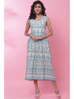 Biba - Turquoise Rayaon Flax Fusion Wear