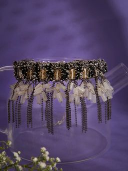 House of D'oro - Designer Chocker with Black and Silver Stones