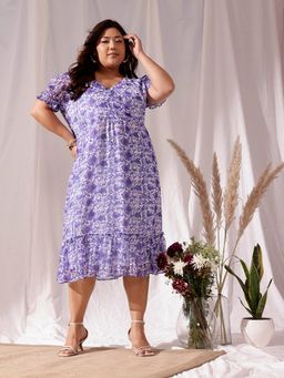 CURVY STREET - Purple Midi Dress