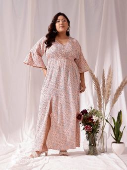 CURVY STREET - Multi-Colour Slit Dress