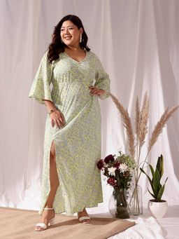 CURVY STREET - Multi-Colour Slit Dress