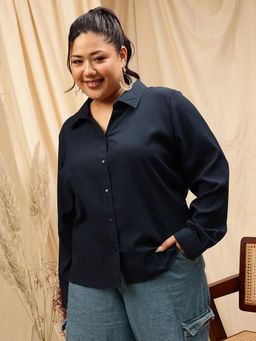 CURVY STREET - Navy Blue Delta Shirt