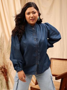 CURVY STREET - Blue Denim Shirt