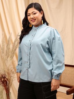 CURVY STREET - Blue Denim Shirt