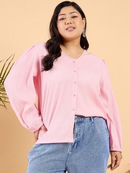 CURVY STREET - Pink Delta Top