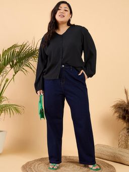 CURVY STREET - Black Delta Top
