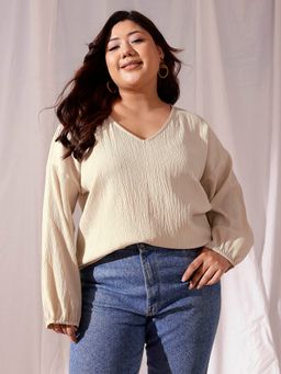 CURVY STREET - Beige Front Open Top