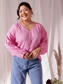CURVY STREET - Pink Front Open Top