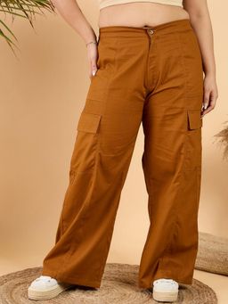 CURVY STREET - Brown Wide Leg Trouser