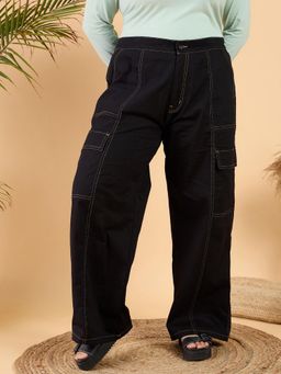 CURVY STREET - Black Wide Leg Trouser