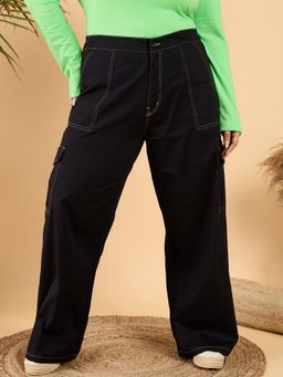 CURVY STREET - Black Wide Leg Trouser