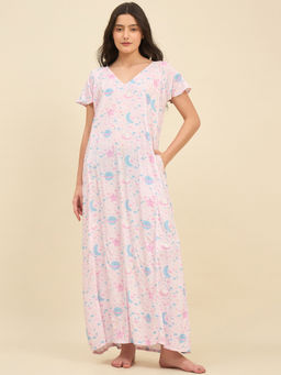 The Kaftan Company - Pastel Pink Viscose Rayon Nightdress
