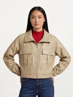 United Colors of Benetton - Collared Solid Jacket