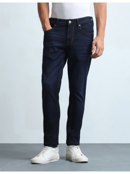 Flying Machine - Men Blue Cotton Solid Skinny Jeans