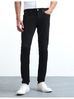 Flying Machine - Men Black Cotton Solid Skinny Jeans