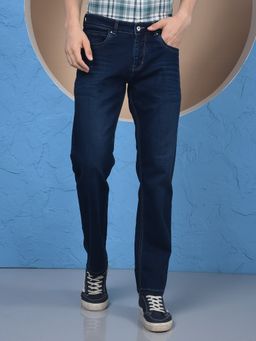 CRIMSOUNE CLUB - Men's Blue Straight Jeans