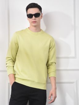 CRIMSOUNE CLUB - Men Green Solid Sweatshirt