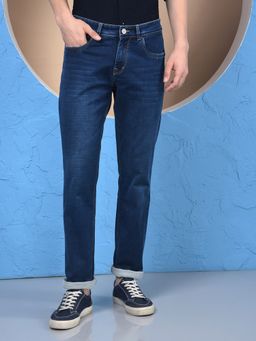 CRIMSOUNE CLUB - Men's Blue Skinny Jeans