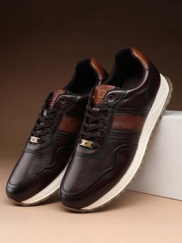 Louis Philippe - Men Brown Lace Up Sneakers