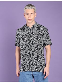 Flying Machine - Black Paisley Print Viscose Shirt