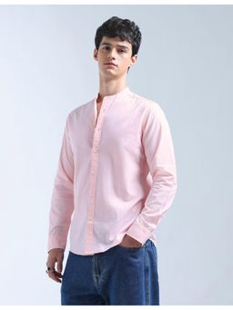 Flying Machine - Pink Solid Originals Shirt