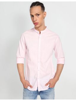 Flying Machine - Mandarin Neck Cotton Casual Shirt