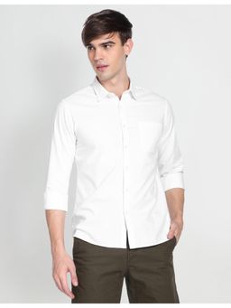 Flying Machine - White Slim Fit Shirt