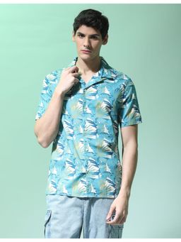 Flying Machine - Multi-Color Tropical Print Cotton Shirt