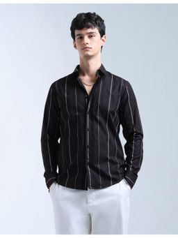 Flying Machine - Black Vertical Stripes Originals Shirt