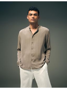 Flying Machine - Green Regular Fit Dobby Shirt