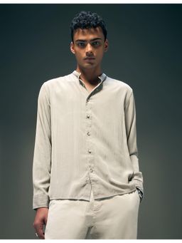 Flying Machine - Beige Regular Fit Dobby Shirt