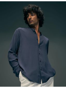 Flying Machine - Blue Textured Regular Fit Shirt