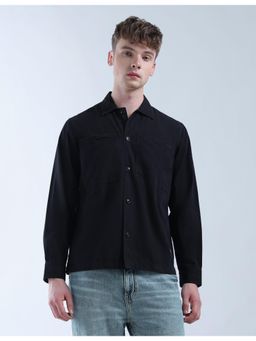 Flying Machine - Black Regular Fit Solid Shirt