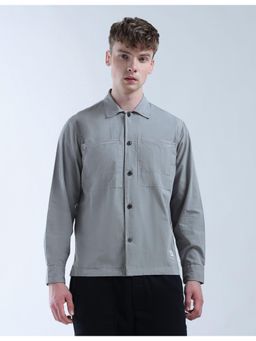 Flying Machine - Grey Regular Fit Solid Shirt