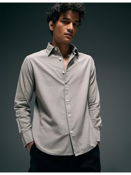 Flying Machine - Grey Slim Fit Pure Cotton Shirt