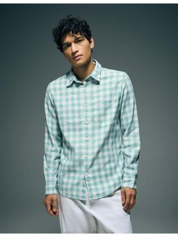 Flying Machine - Blue Slim Fit Digitopia Shirt