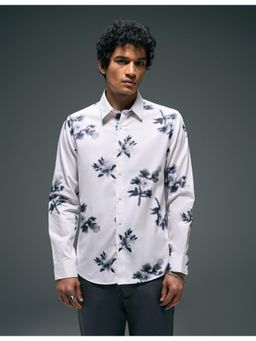 Flying Machine - White All Over Printed Slim Fit Shirt