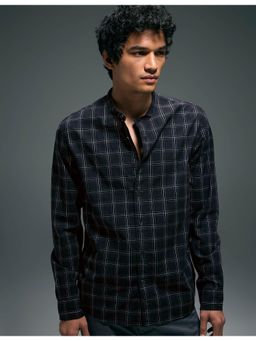 Flying Machine - Black Plaid Checks Pure Cotton Shirt