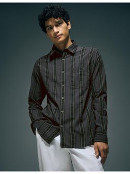 Flying Machine - Grey Pure Cotton Color Of Home Shirt